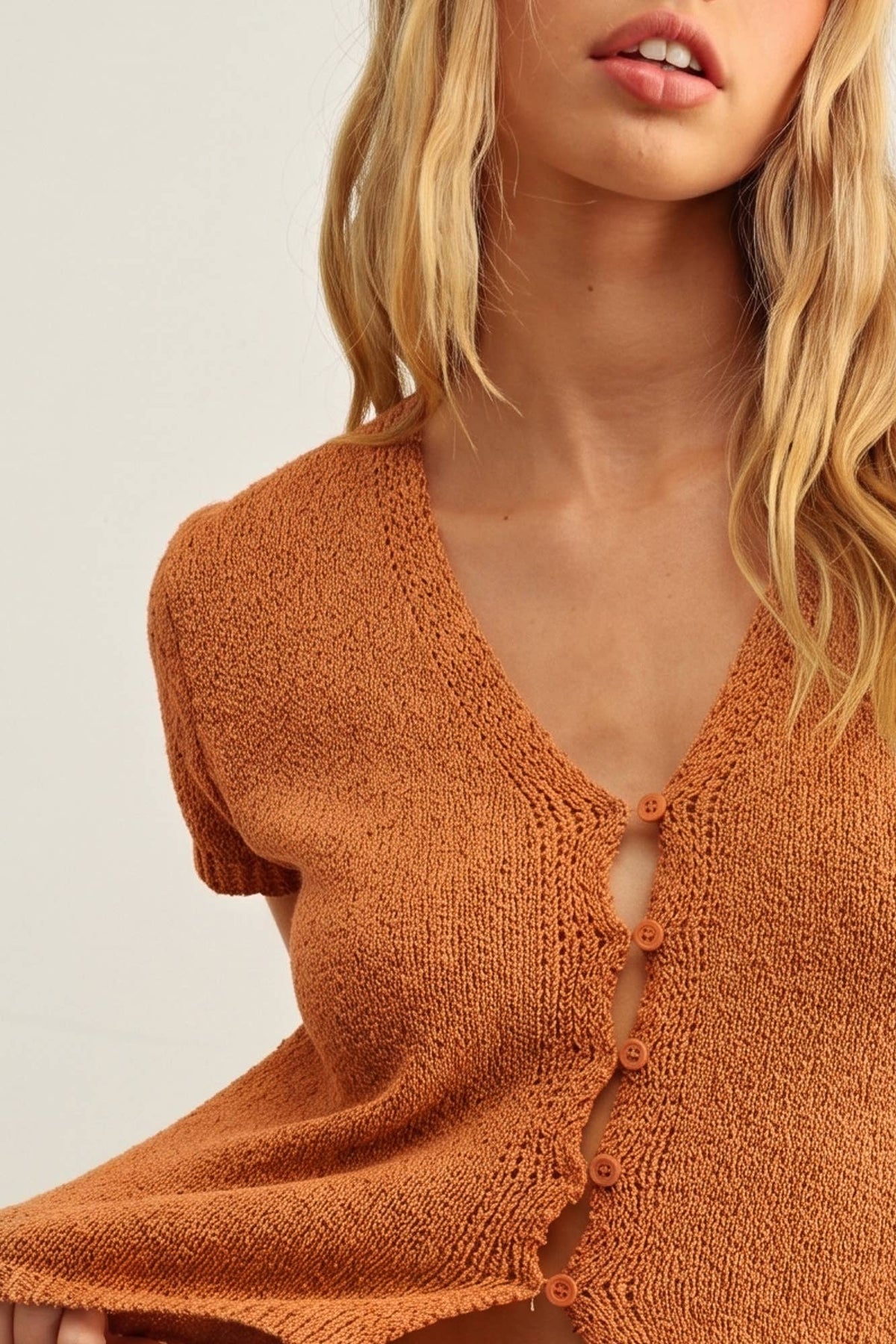 CAP SLEEVE BUTTON FRONT TOP