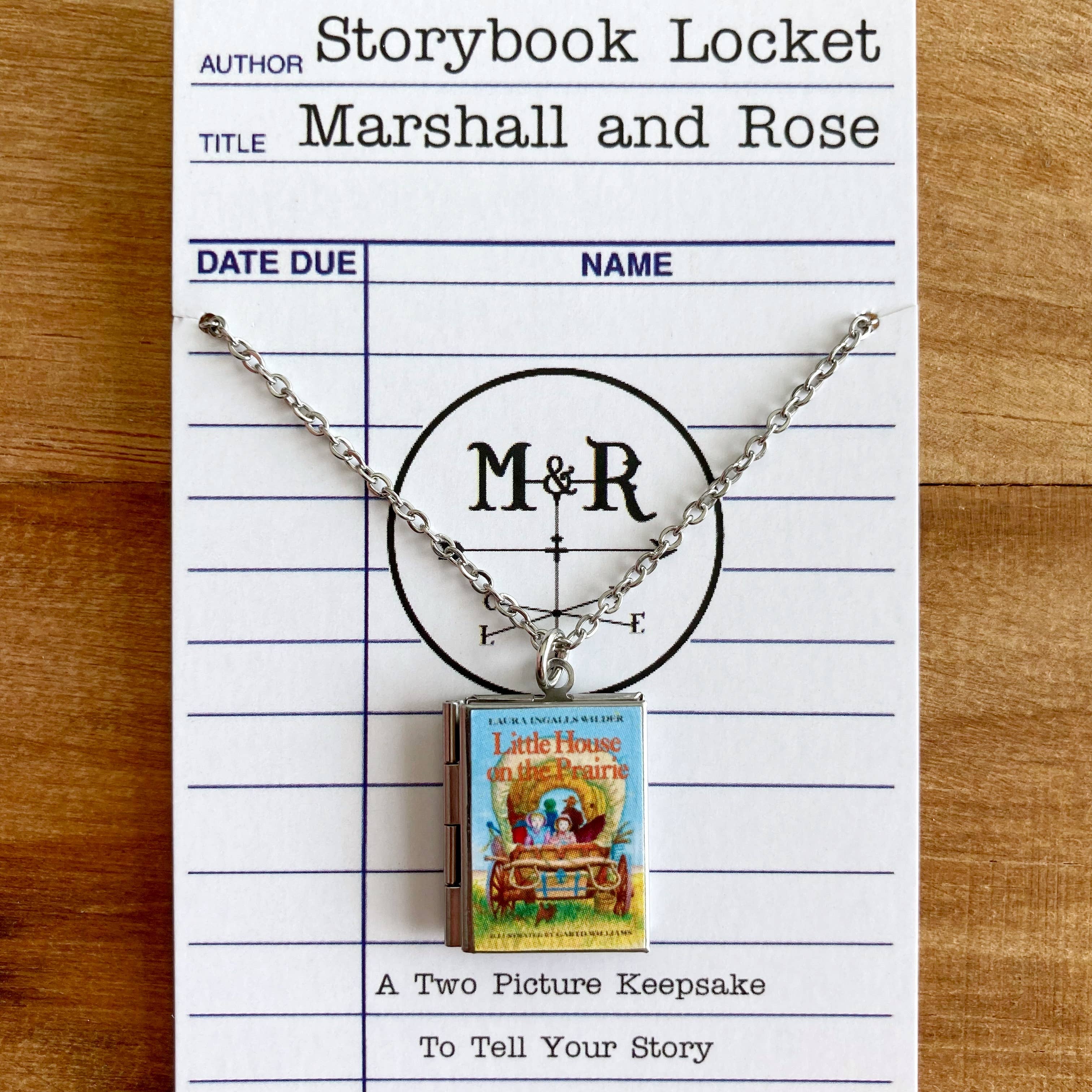 Locket House Book Locket Little House on the Prairie: Stainless Steel – Get Lit Boutique