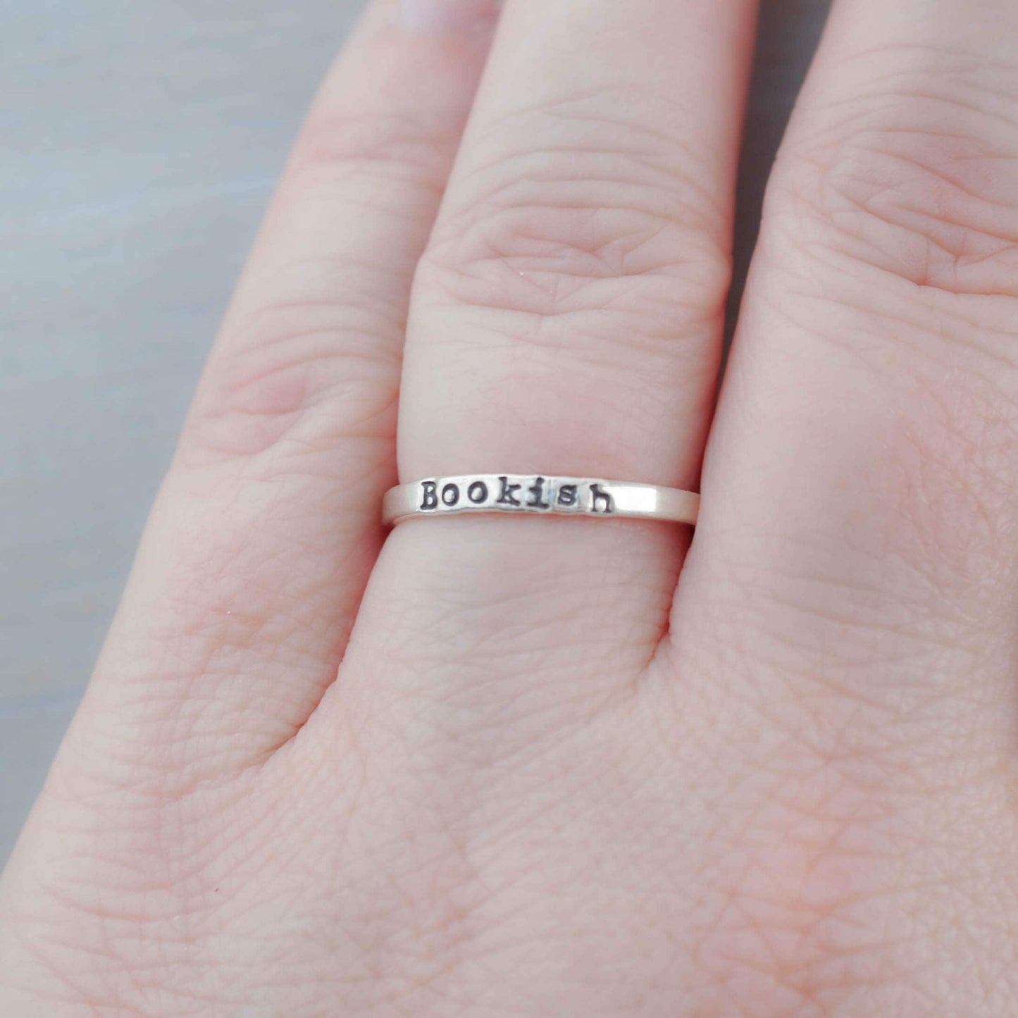 Bookish Book Lover Sterling Silver Ring