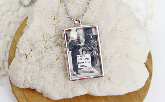 A Day Without Books Library Reading Charm