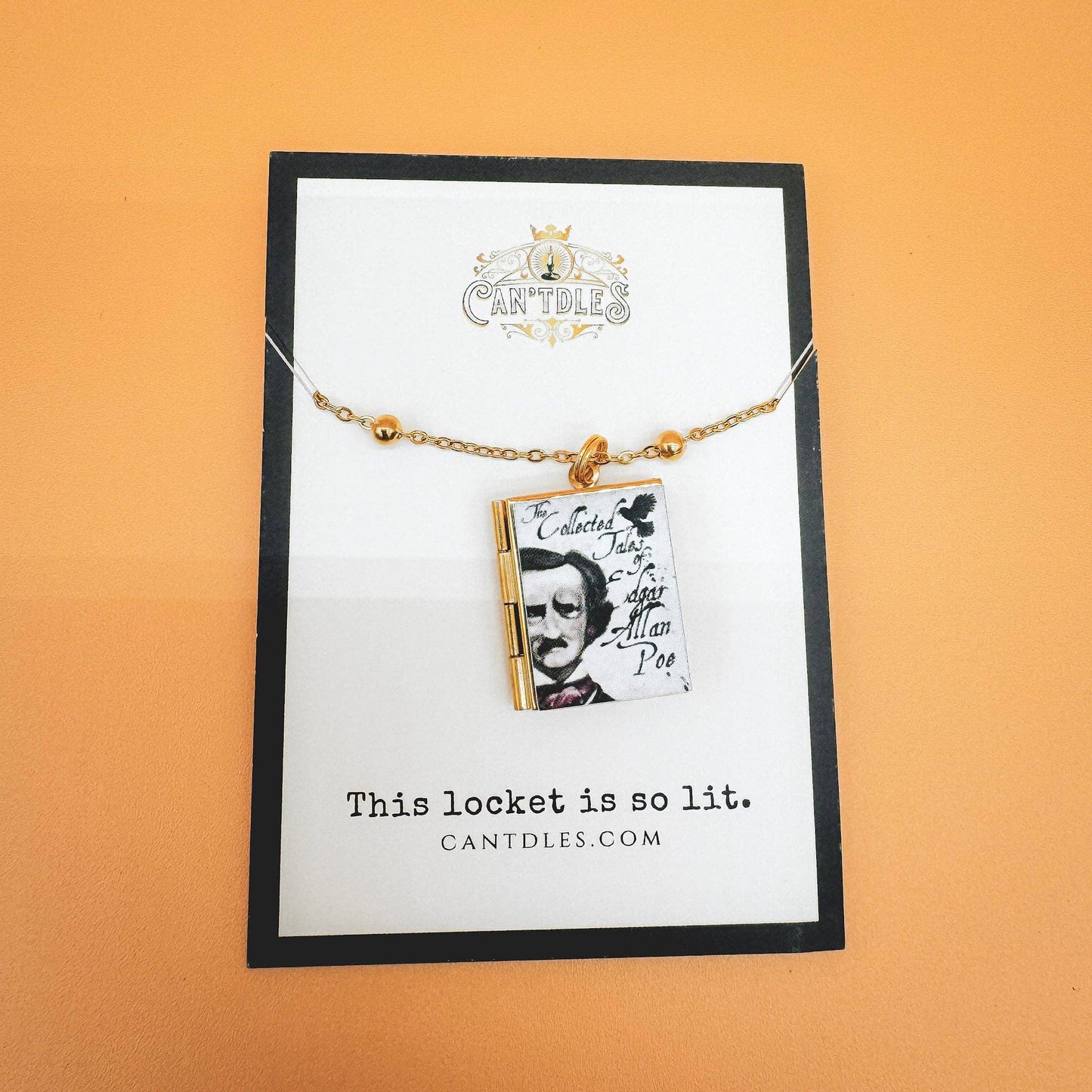 Edgar Allen Poe Gift Necklace for Readers