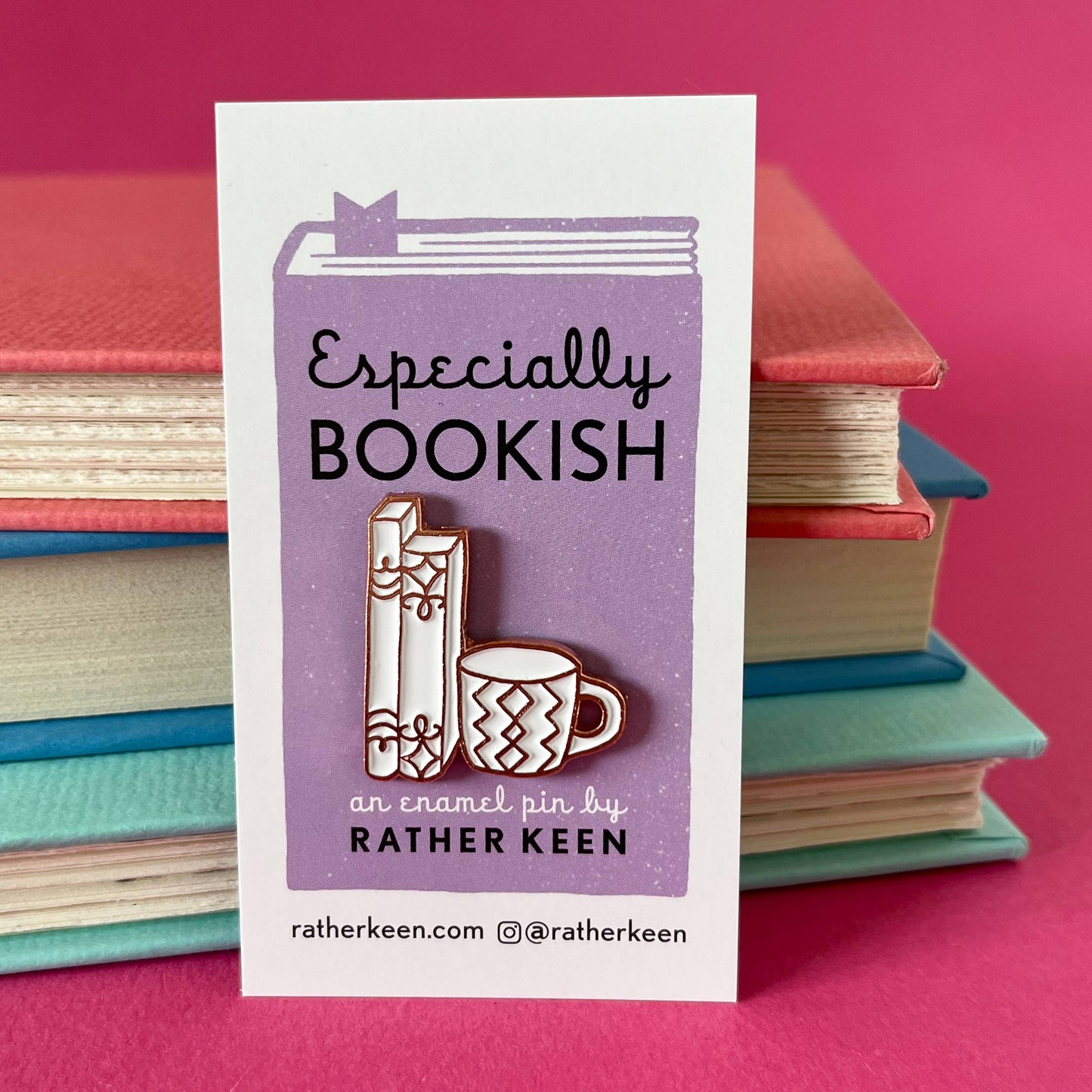 Drawing Books and Mug Enamel Pin - Coffee pin - tea pin