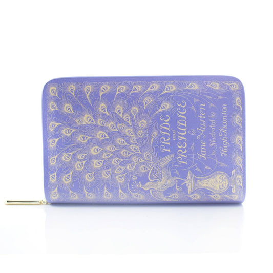 Pride and Prejudice Purple Jane Austen Zip Around Wallet
