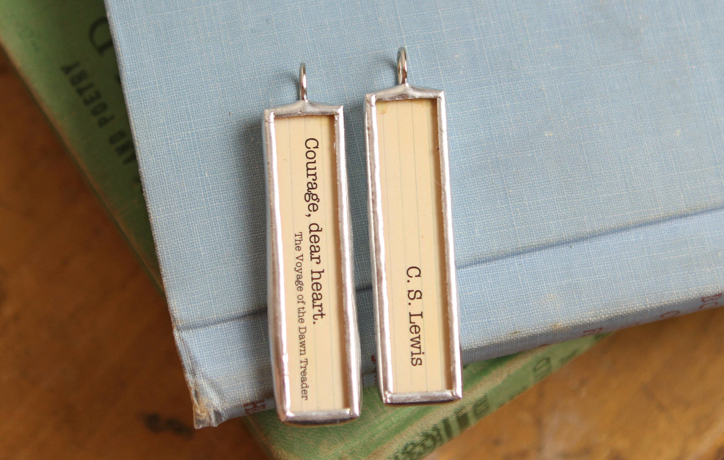 Courage Dear Heart C.S. Lewis Literary Book Charm