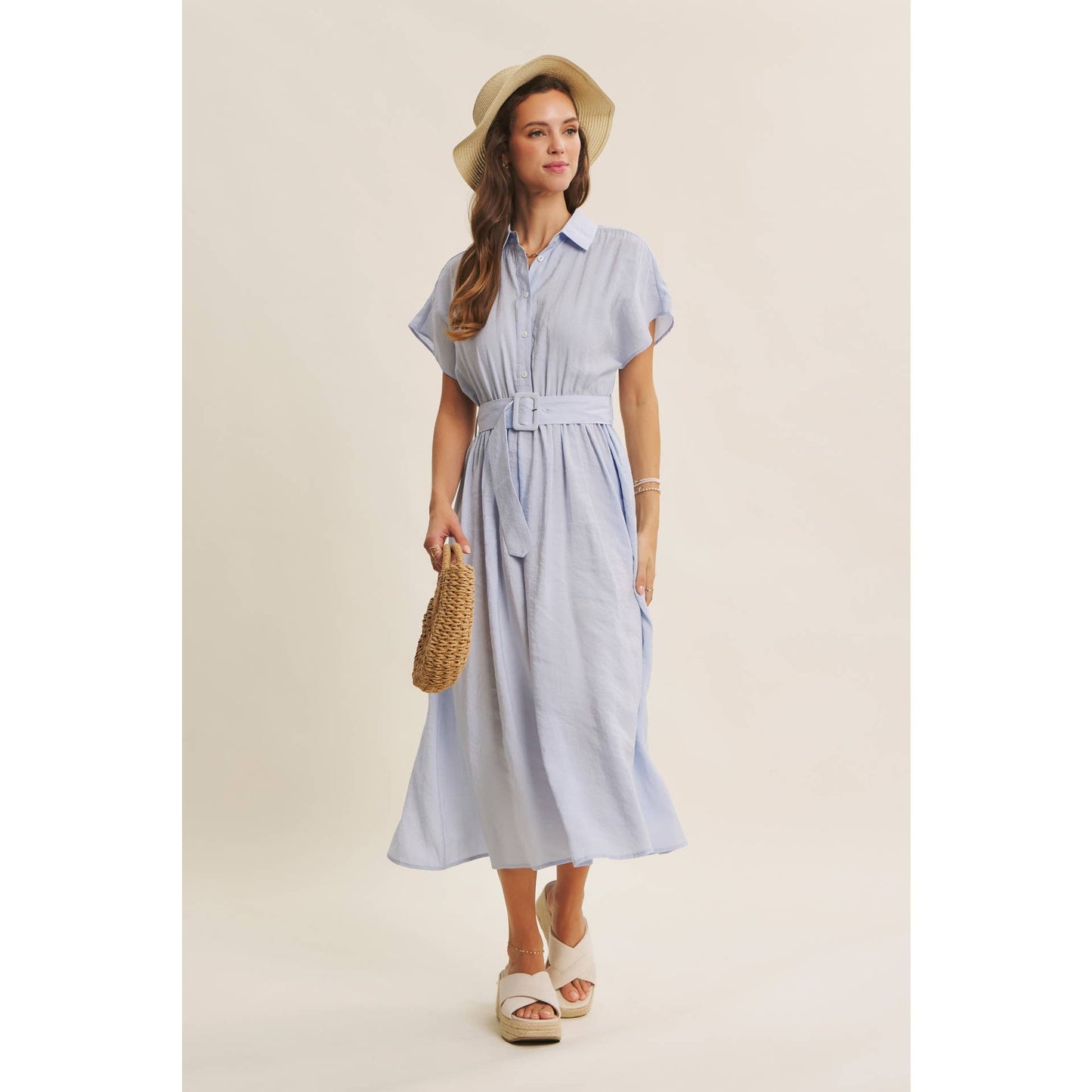 PICNIC PERFECT MIDI DRESS WITH BELT