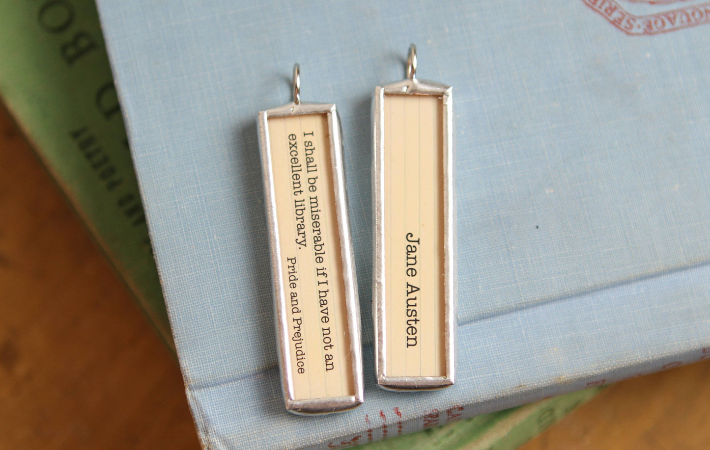 Pride & Prejudice Jane Austen Library Book Charm