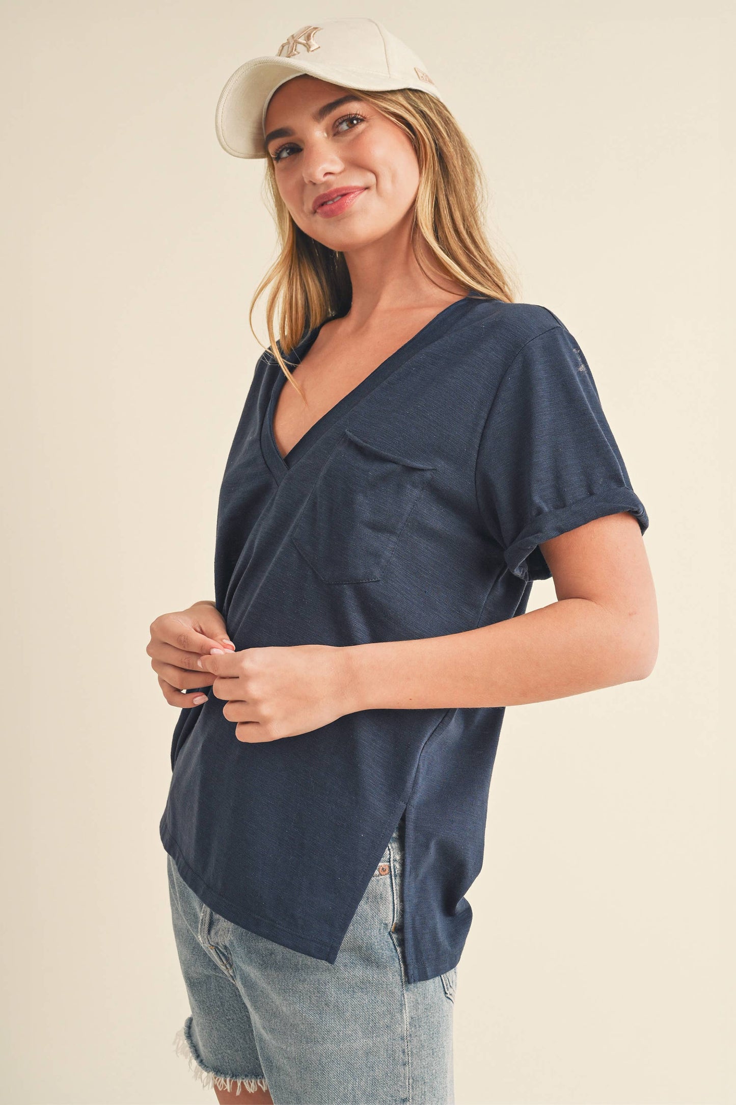 V-Neck Short Sleeve Top