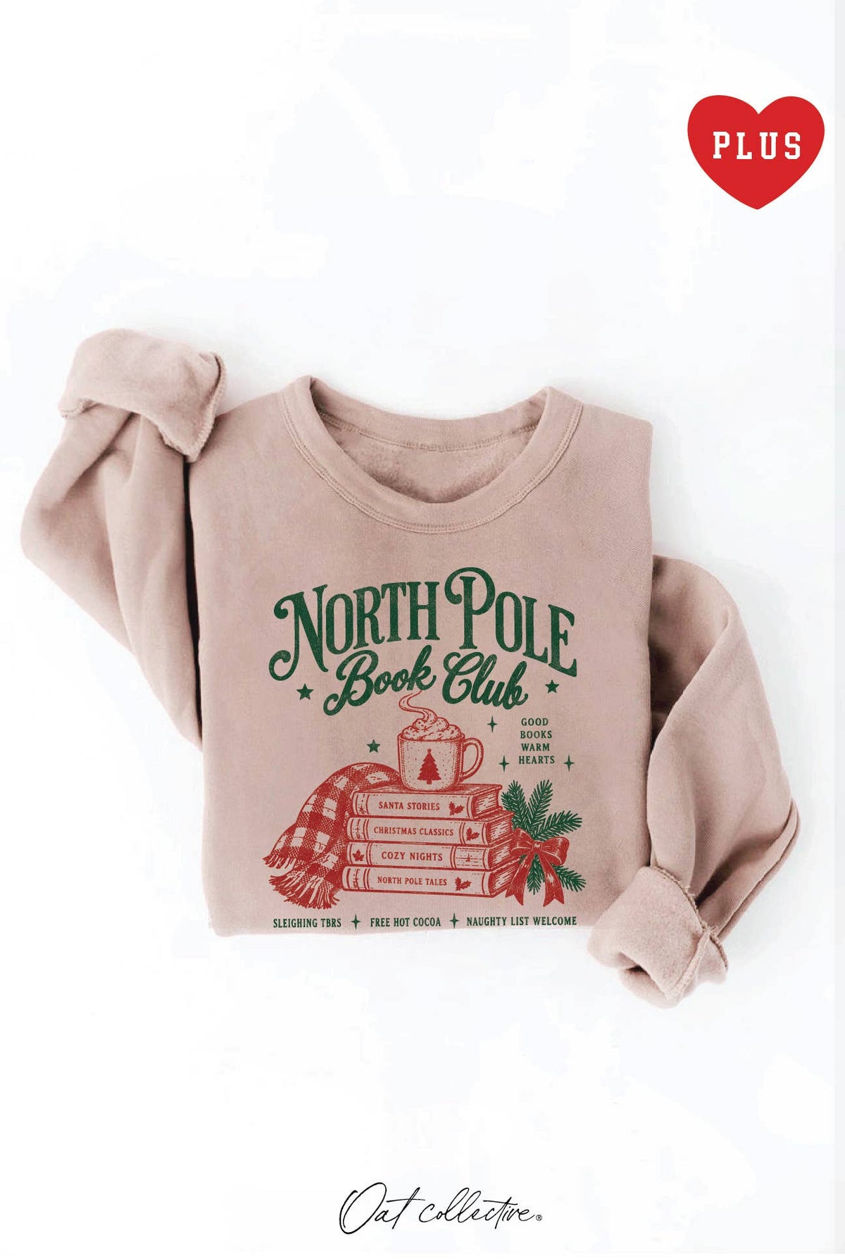 NORTH POLE BOOK CLUB Plus Graphic Sweatshirt