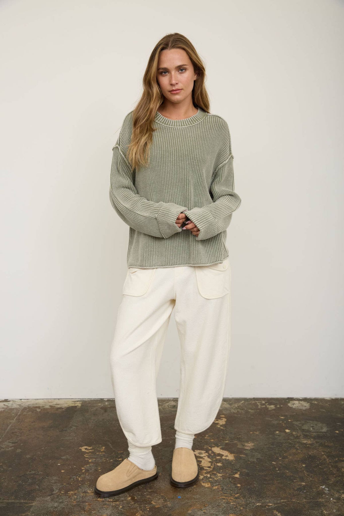 COTTON CUFF SWEATER
