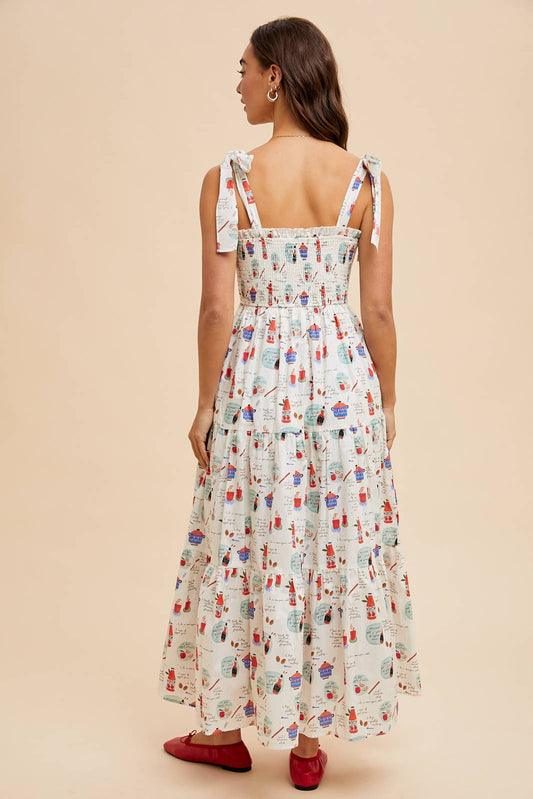 SMOCKED MAXI DRESS