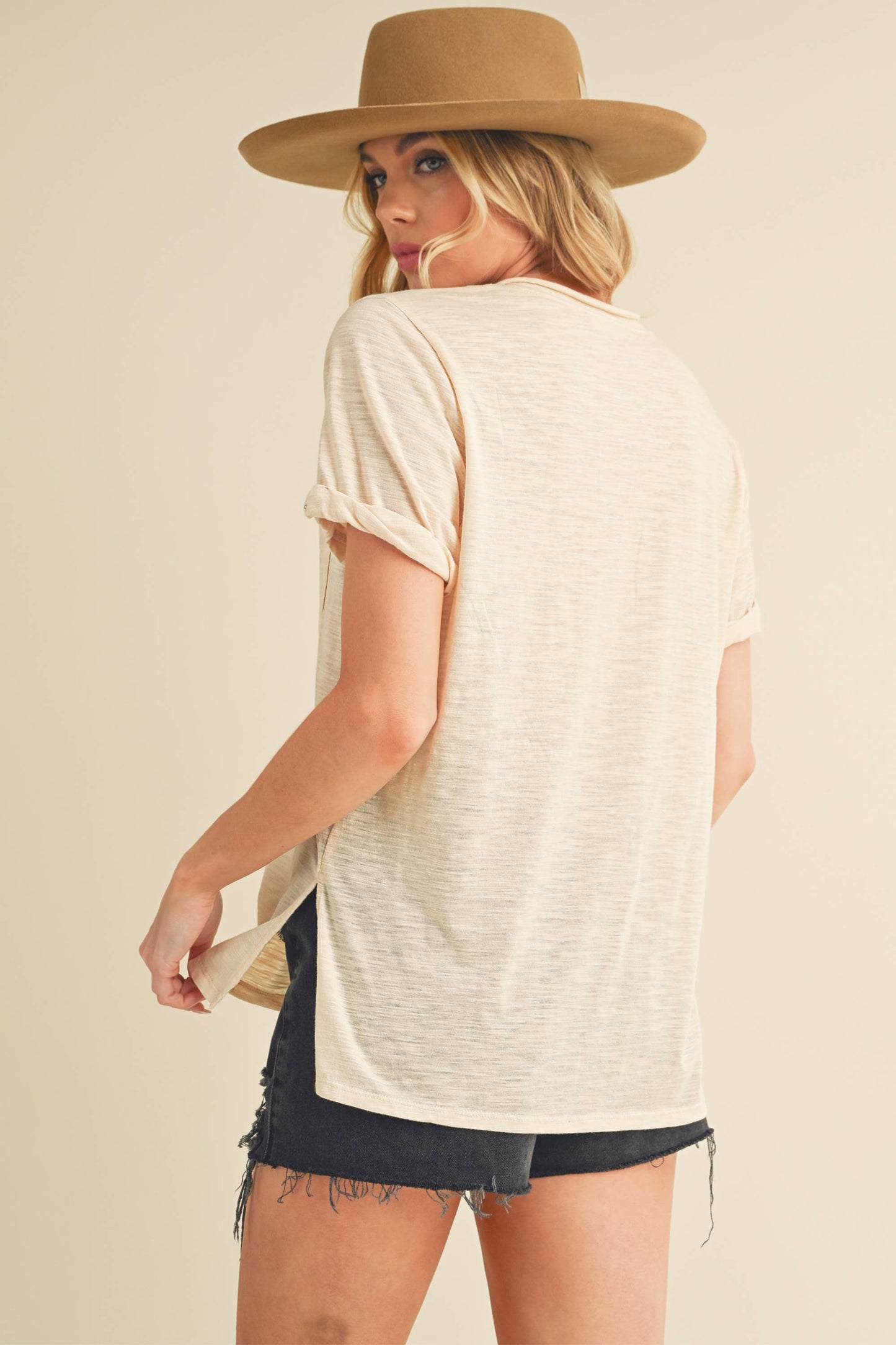 V-Neck Short Sleeve Top