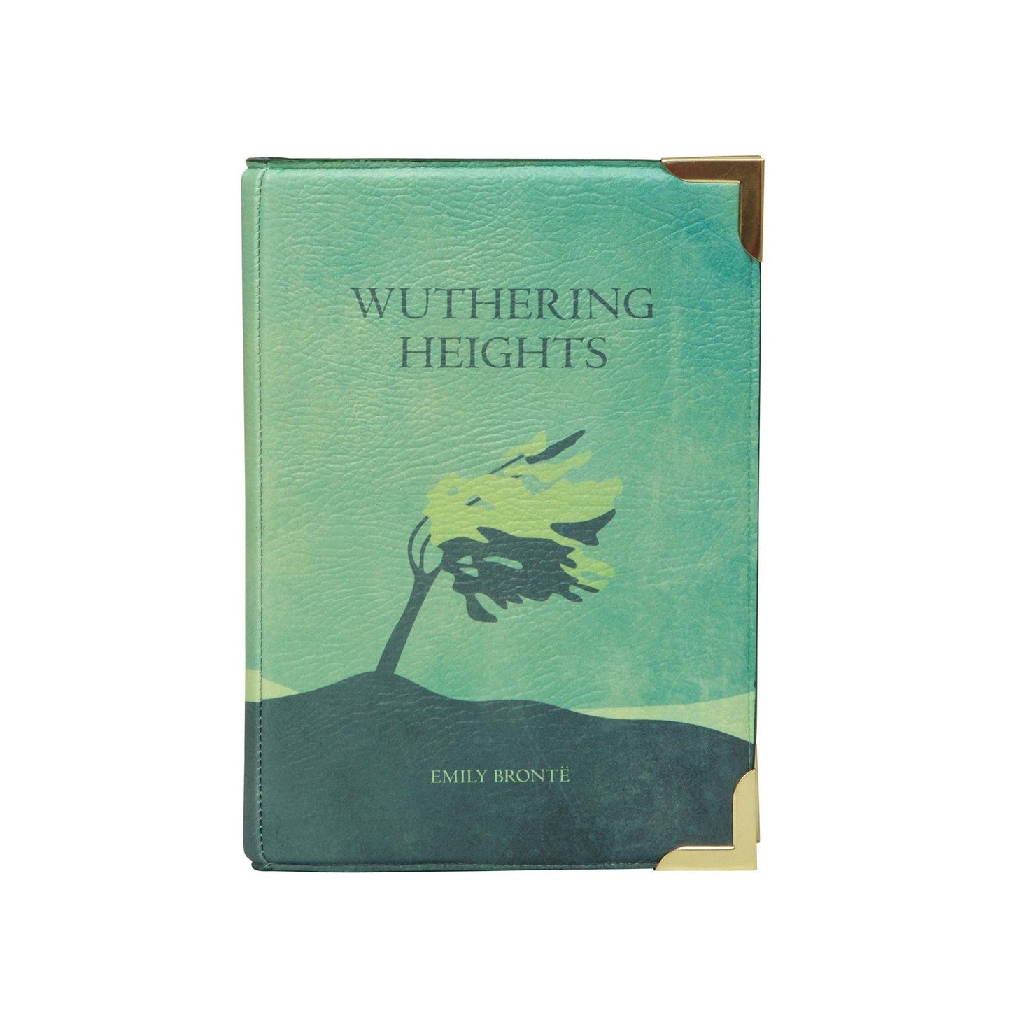 Wuthering Heights Green Book Crossbody Handbag Clutch: Large