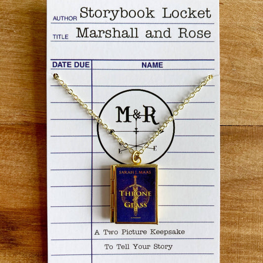 Book Locket Throne of Glass: Brass