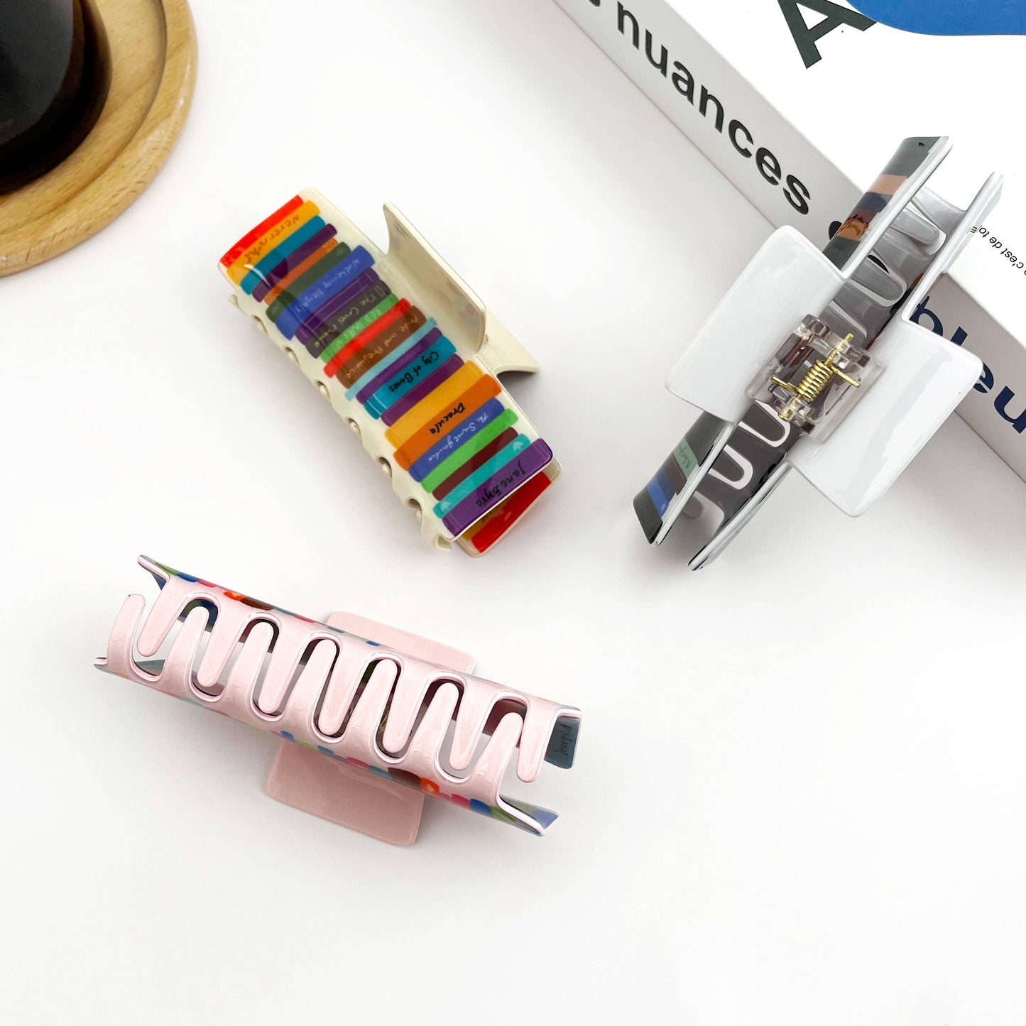 Colorful Book Hair Claw Clip, Library Souvenirs