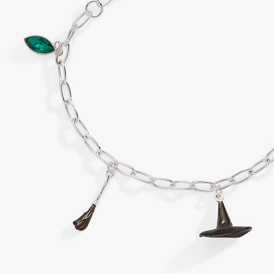 Wizard of Oz™ Wicked Witch Charm Bracelet: Silver