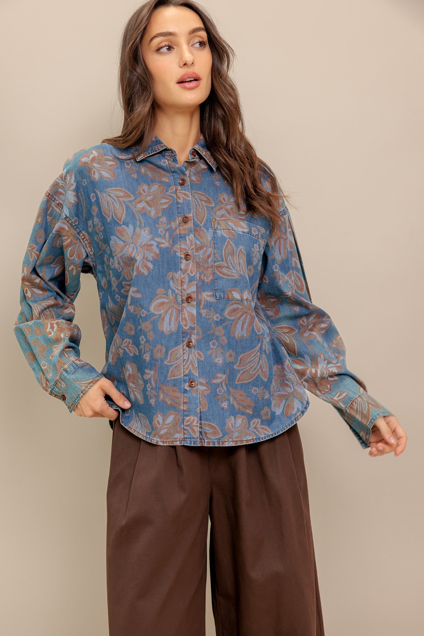 STICK TO THE PLAN DENIM TOP