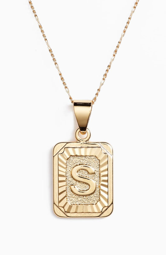 INITIAL CARD NECKLACE