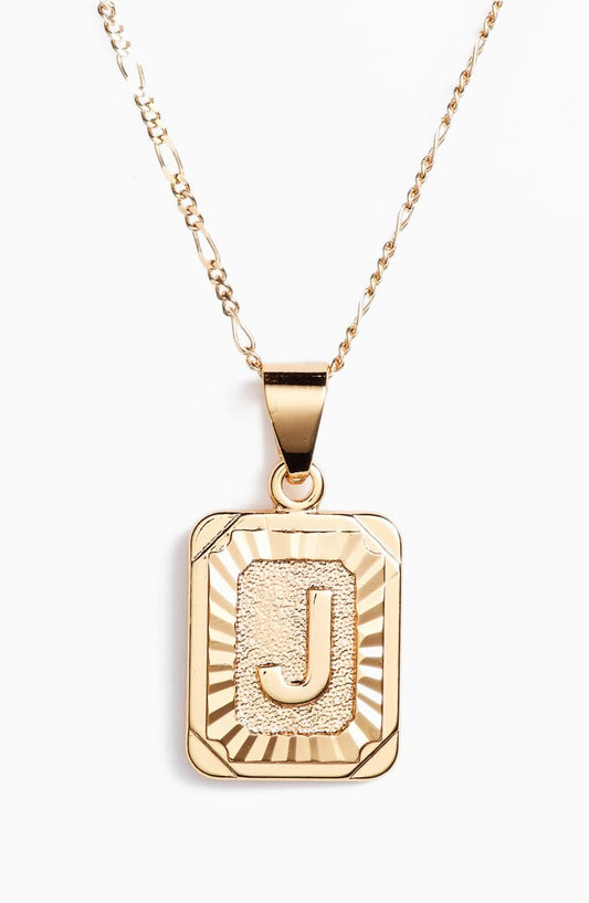 INITIAL CARD NECKLACE