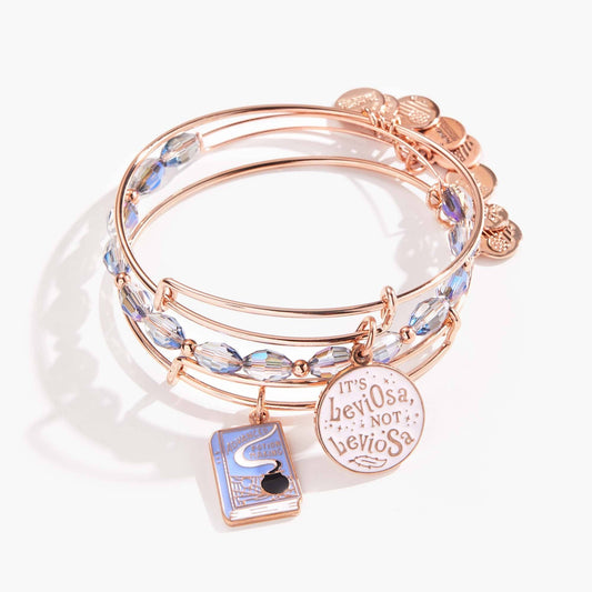 Harry Potter™ Hermione Bangle Bracelets, Set of 3: Shiny Rose Gold