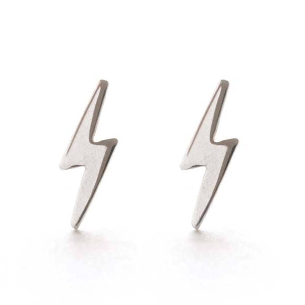 Lightning Bolt Studs: Gold