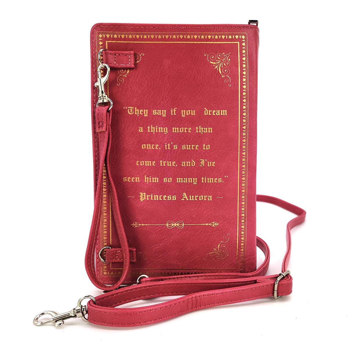 The Sleeping Beauty Vintage Book Clutch Bag: PINK