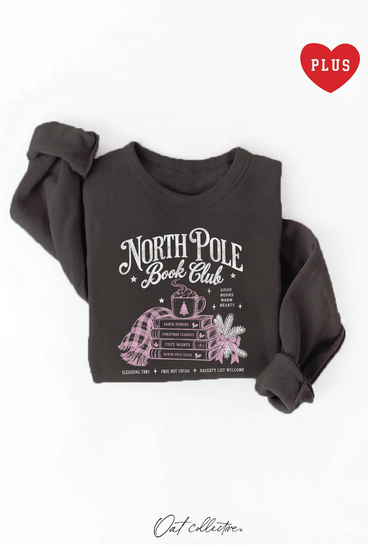 NORTH POLE BOOK CLUB Plus Graphic Sweatshirt