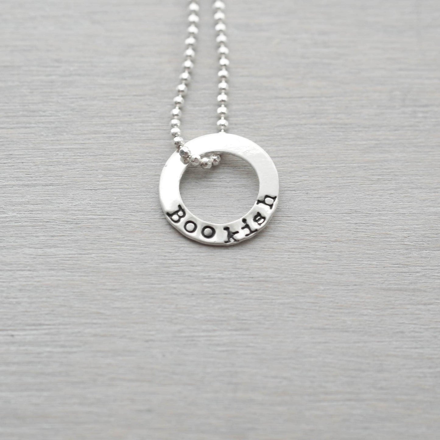 Bookish Sterling Silver Necklace