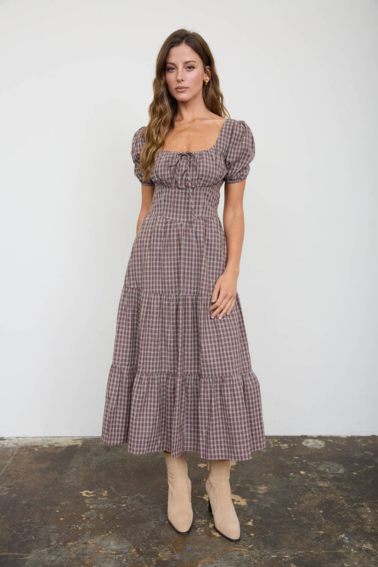 PLAID CORSET DRESS
