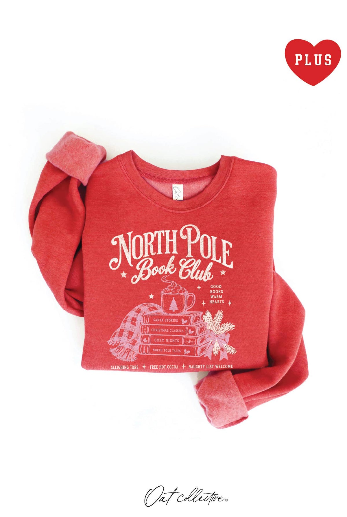 NORTH POLE BOOK CLUB Plus Graphic Sweatshirt