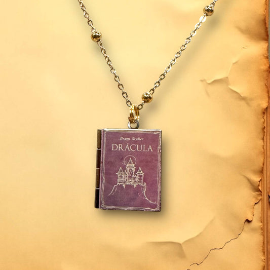 Dracula Book Necklace Reader Gift