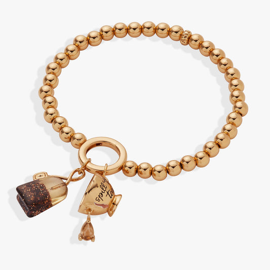 'Spill the Tea' Cup & Tea Bag Stretch Bracelet