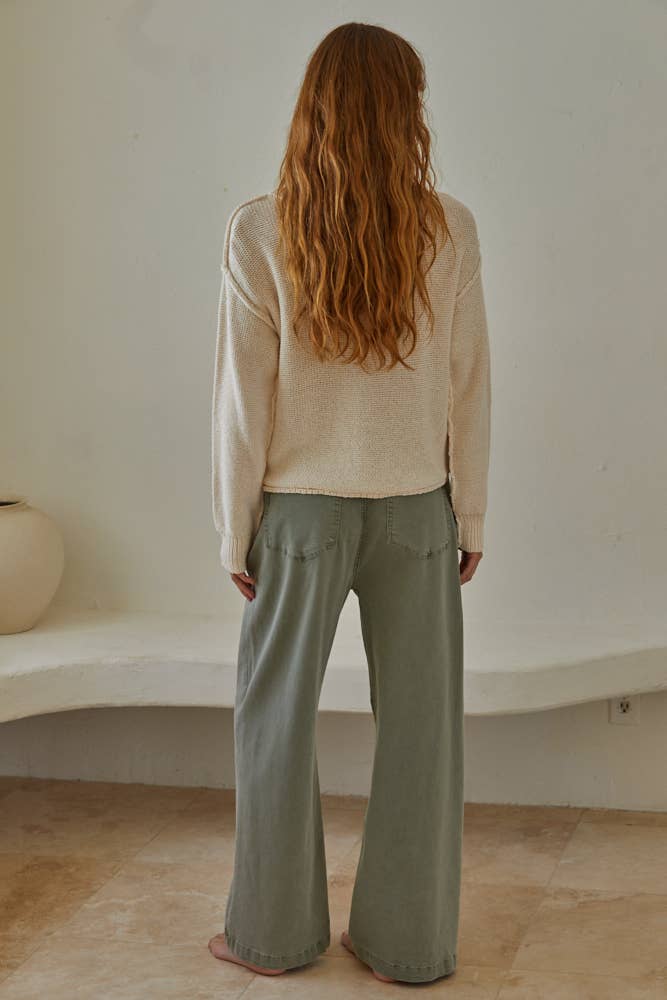 Crew Neck Long Sleeve Pullover Top