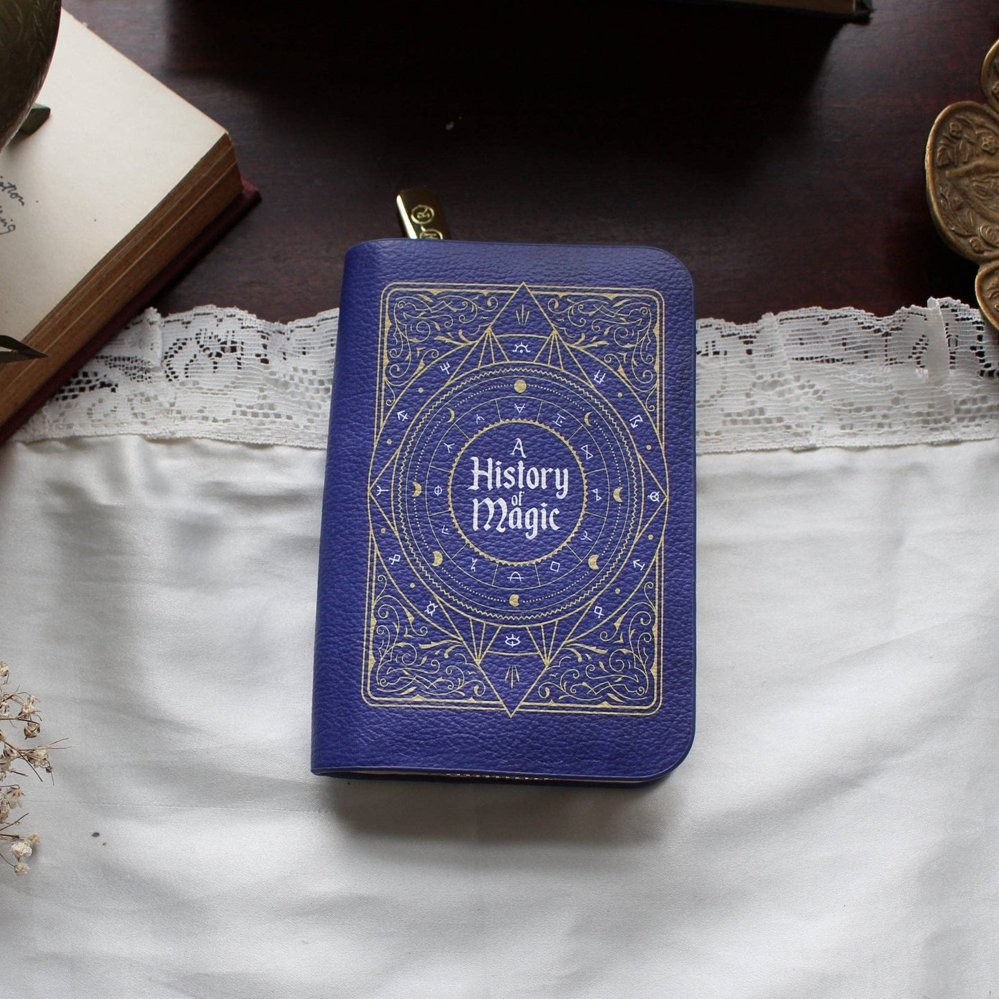 A History of Magic Book Zip Around Purse