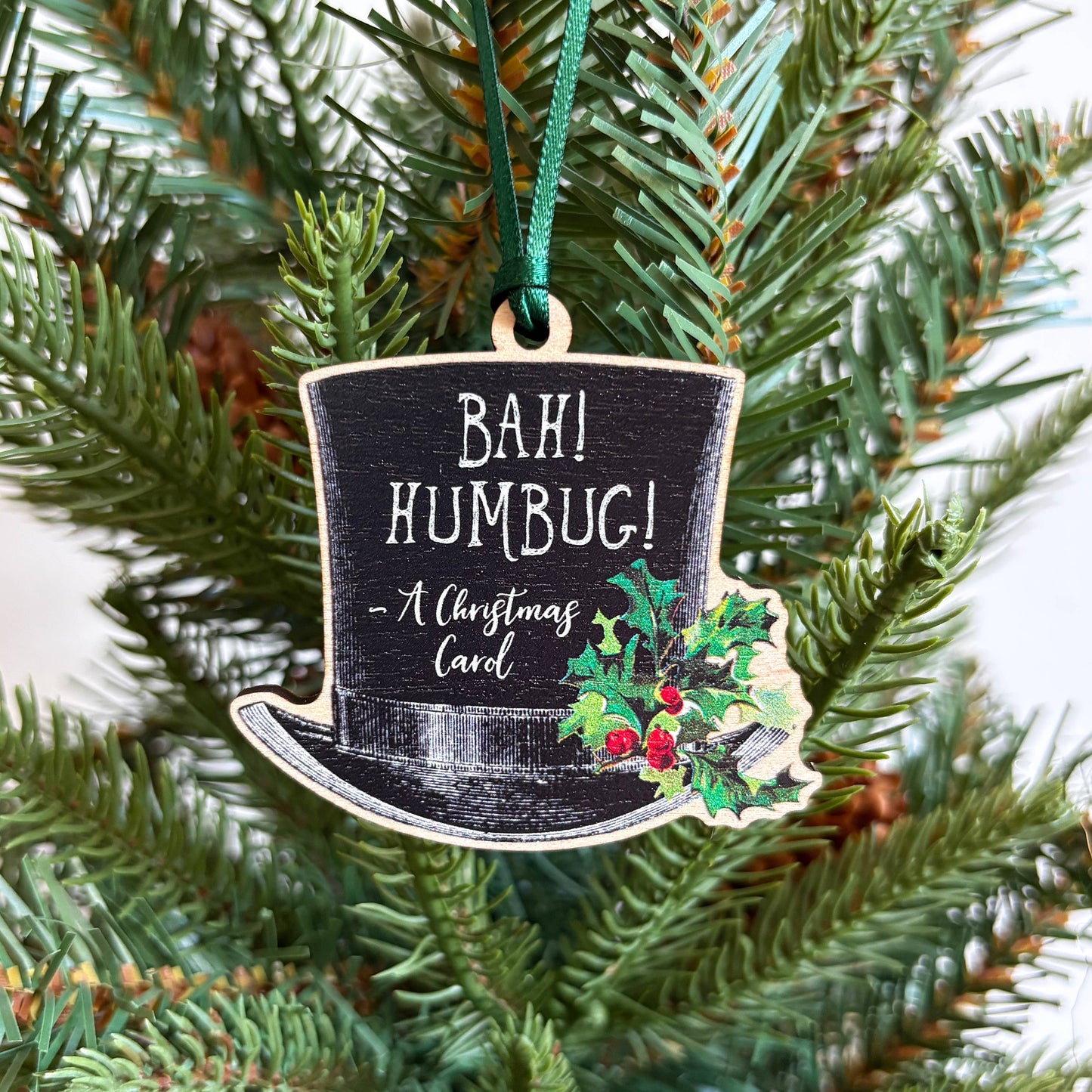 Bah! Humbug! - A Christmas Carol Wooden Decoration