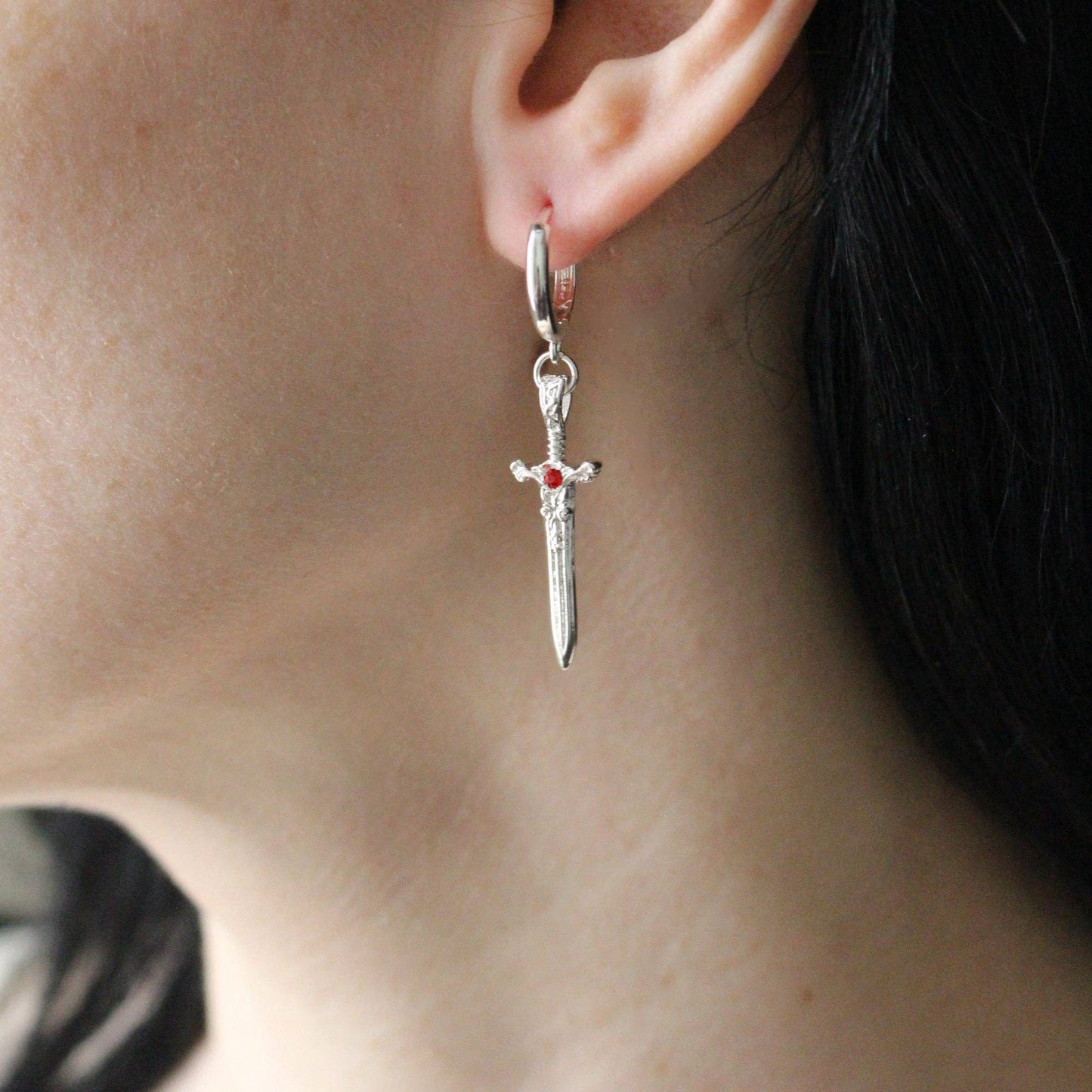 The Dragon Sword Chronicles Silver Bookish Pendant Earrings