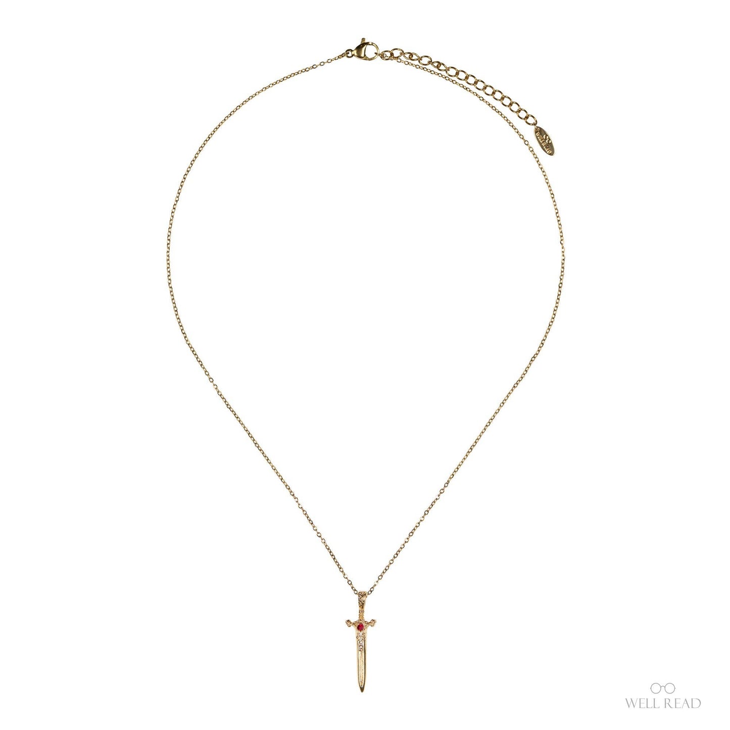 The Dragon Sword Chronicles Gold Bookish Pendant Necklace