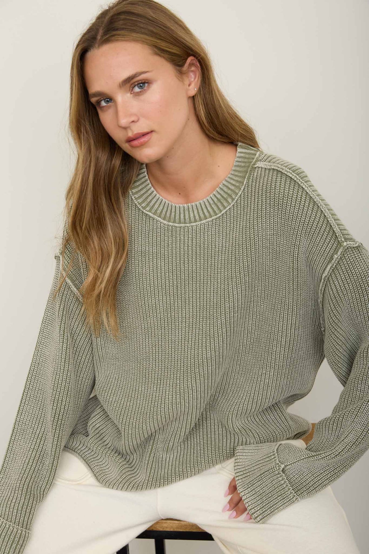 COTTON CUFF SWEATER