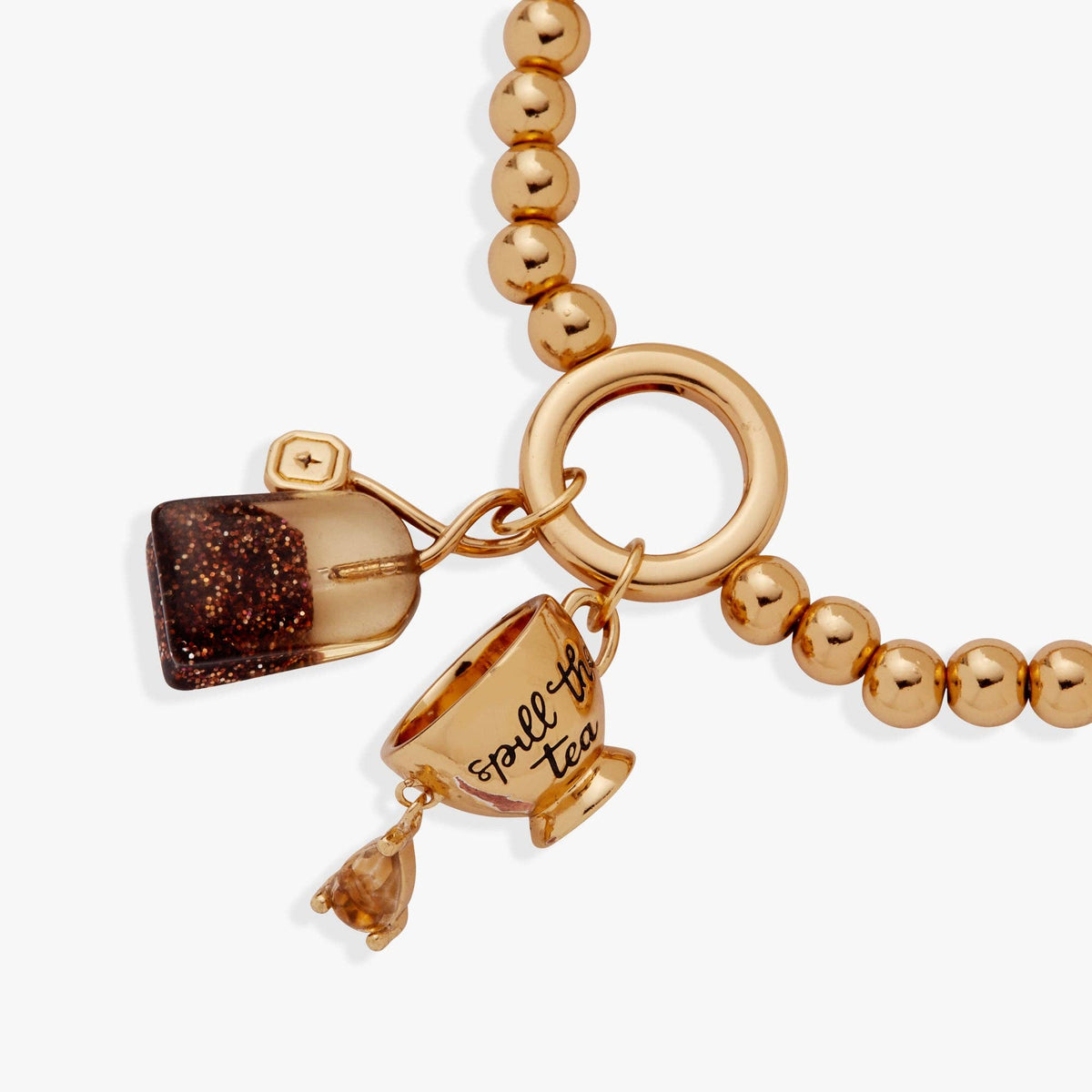 'Spill the Tea' Cup & Tea Bag Stretch Bracelet