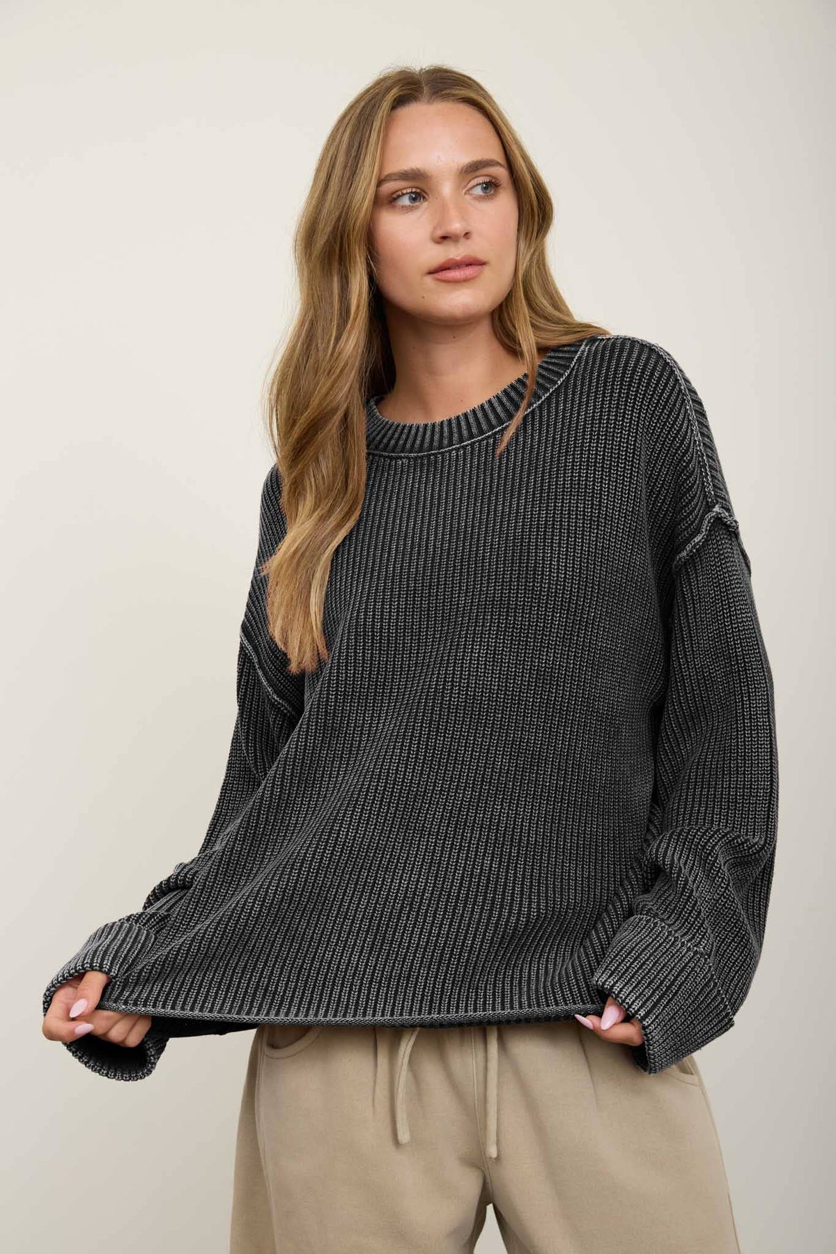COTTON CUFF SWEATER