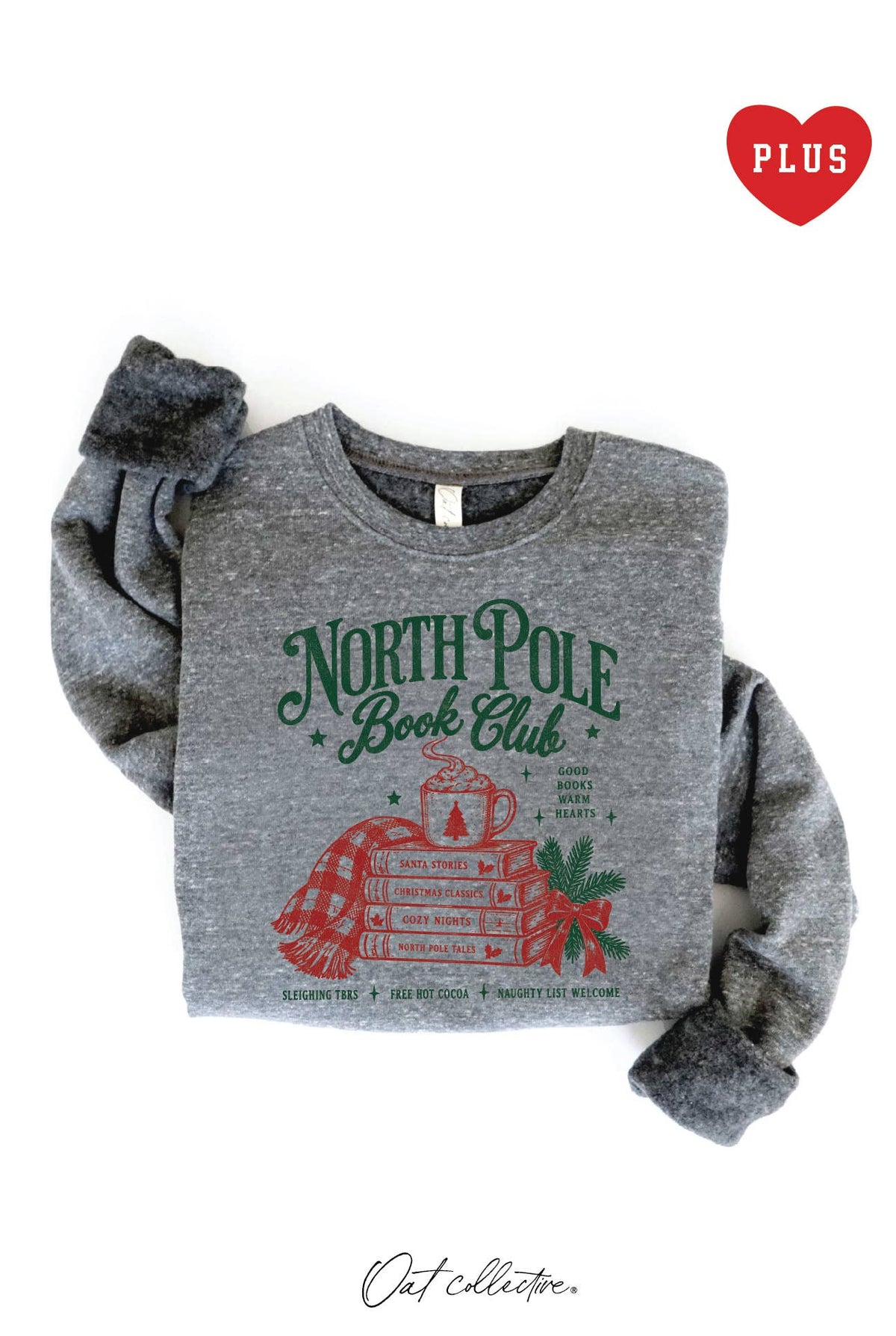 NORTH POLE BOOK CLUB Plus Graphic Sweatshirt