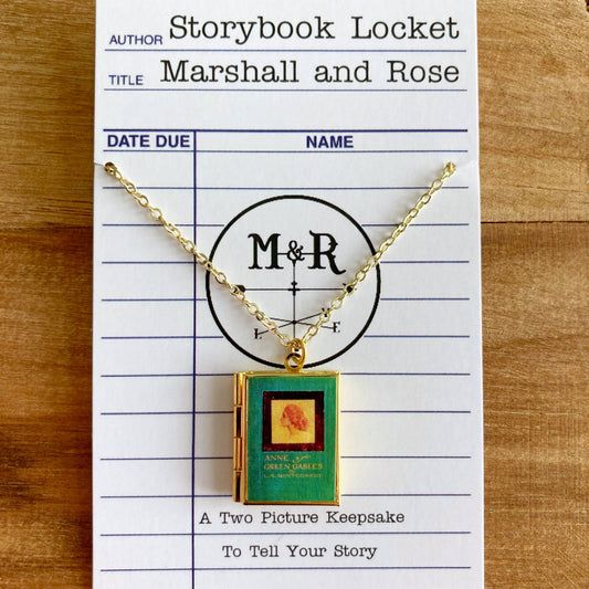 Book Locket Anne of Green Gables - Green First Edition: Brass