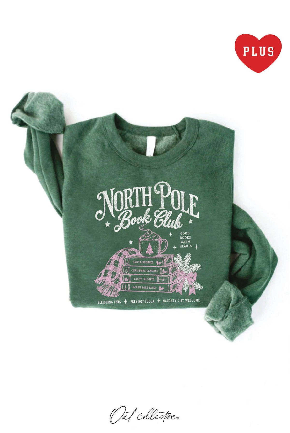 NORTH POLE BOOK CLUB Plus Graphic Sweatshirt