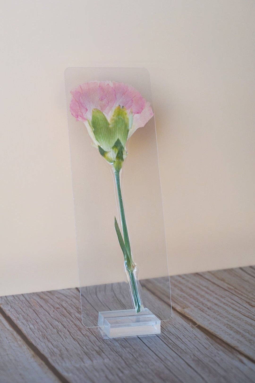 January Carnation Bookmark | Birth Month Flower Gift
