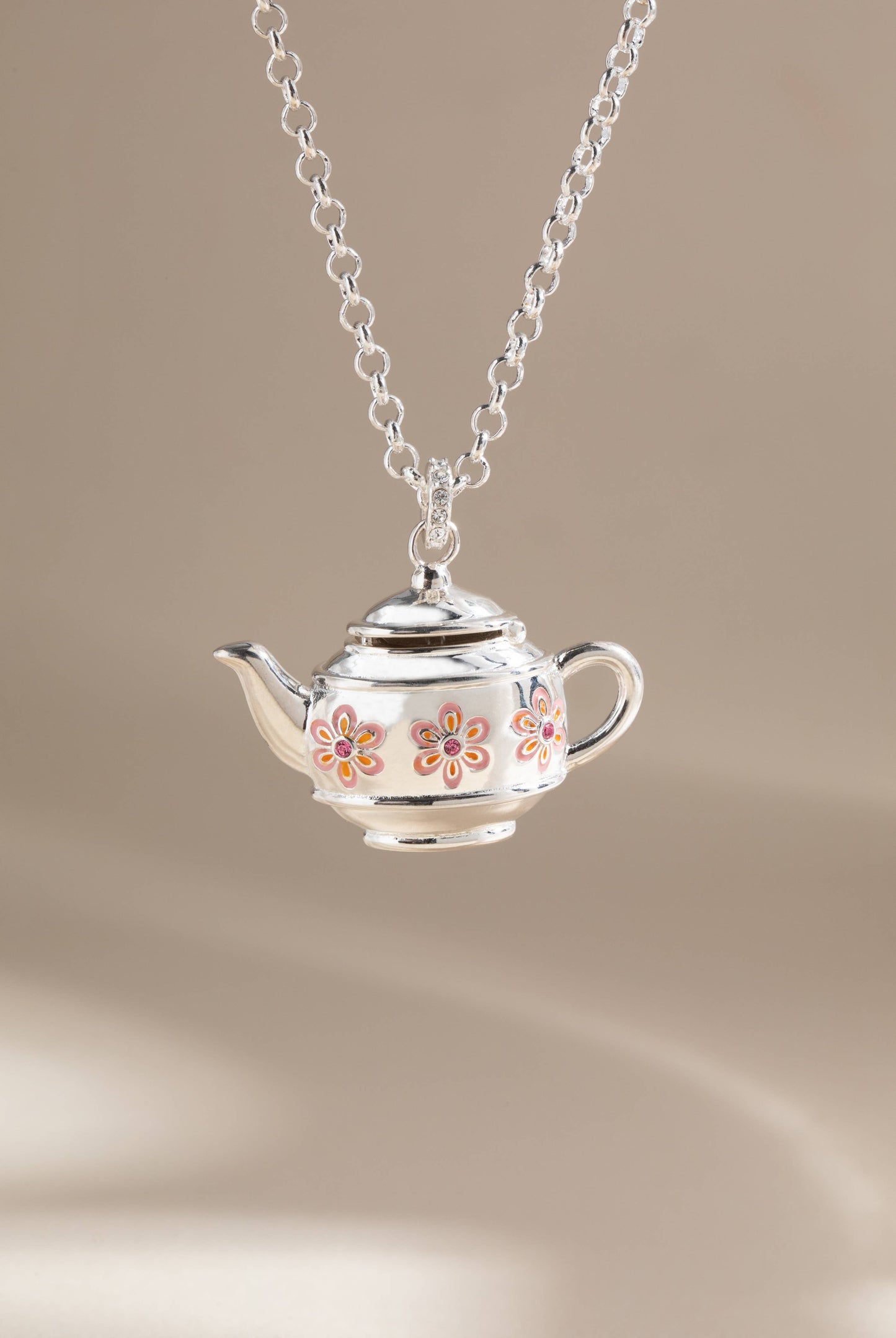 Teapot Locket Necklace Pendant