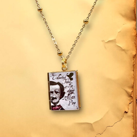 Edgar Allen Poe Gift Necklace for Readers