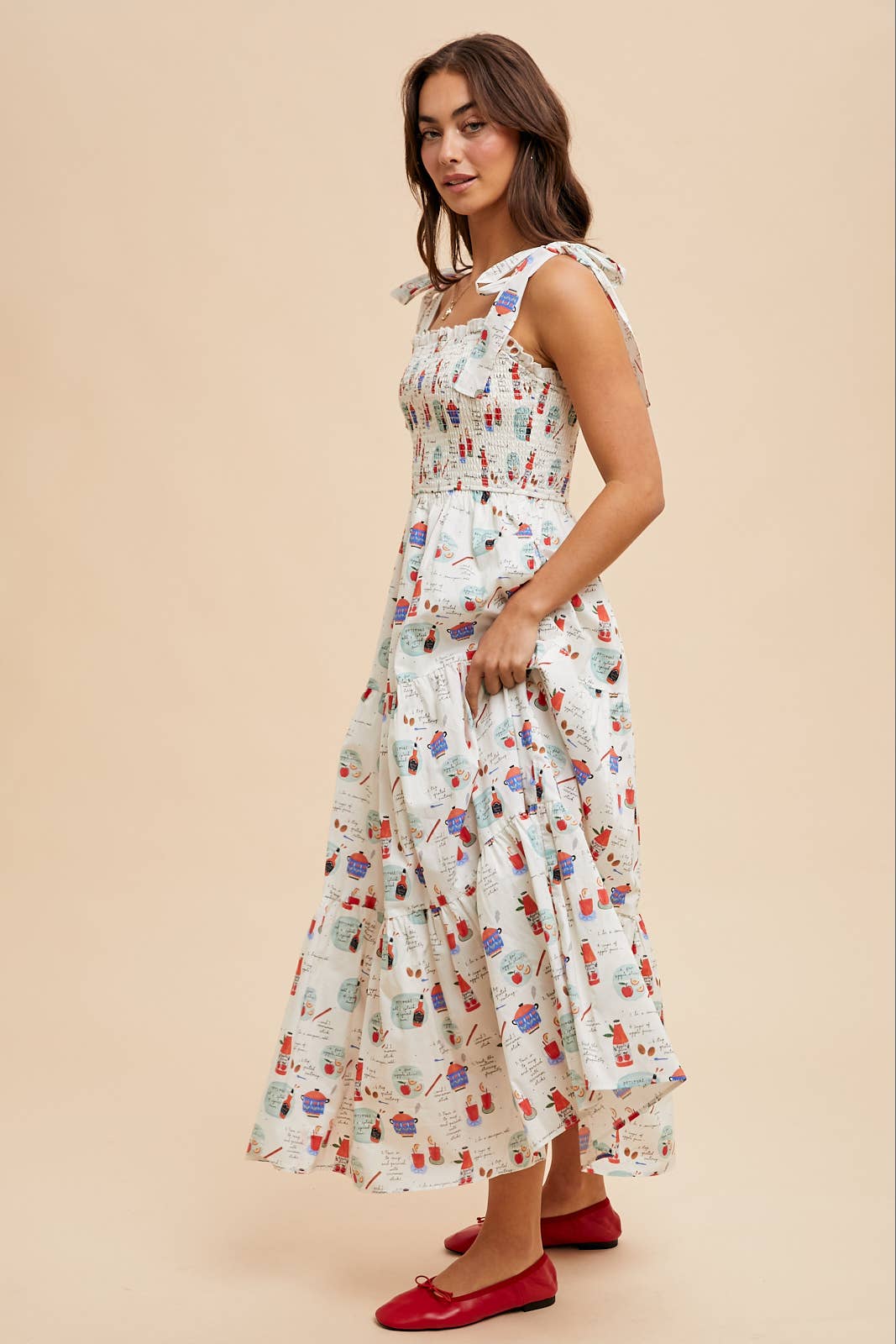 SMOCKED MAXI DRESS
