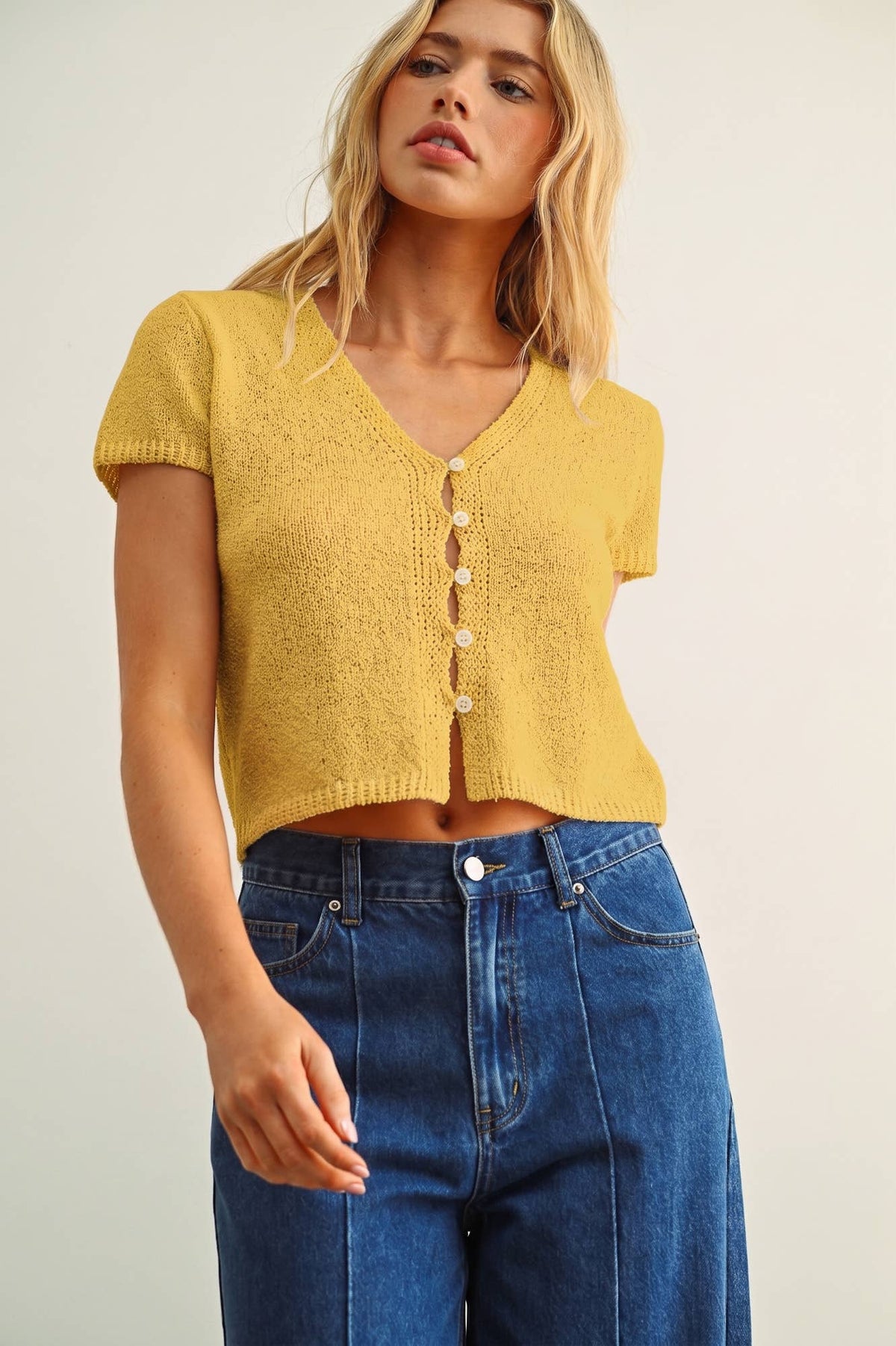 CAP SLEEVE BUTTON FRONT TOP