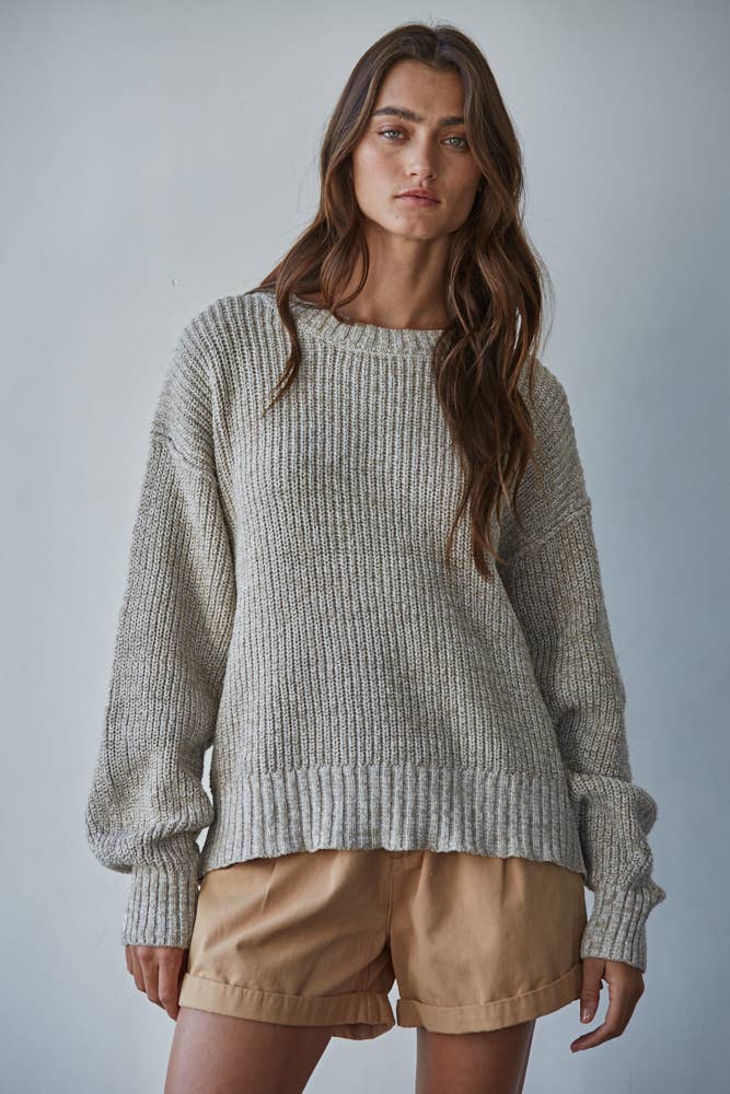 Butter Yellow 100% Cotton Ribbed Sweater