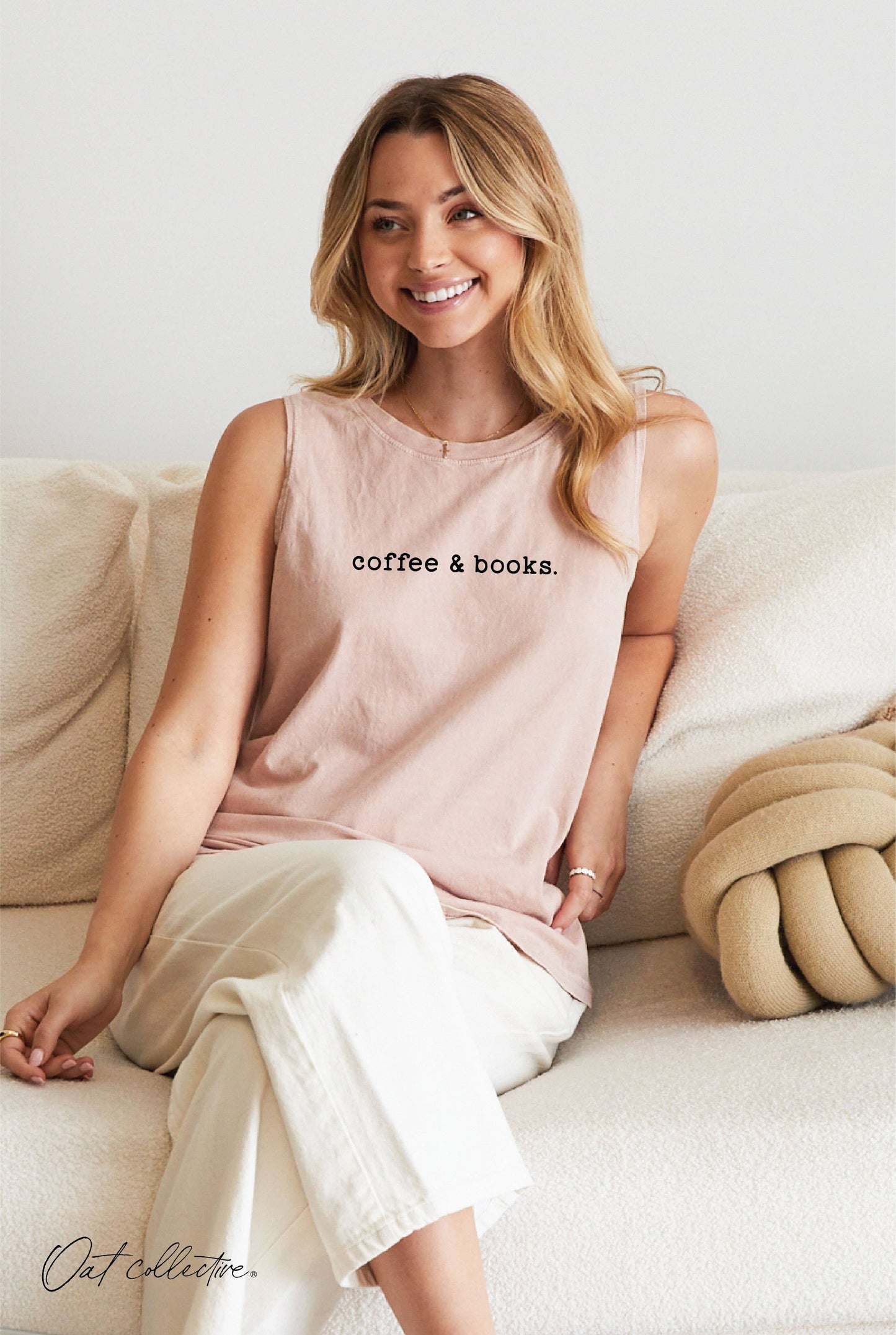 COFFEE AND BOOKS Mineral Graphic Tank Top