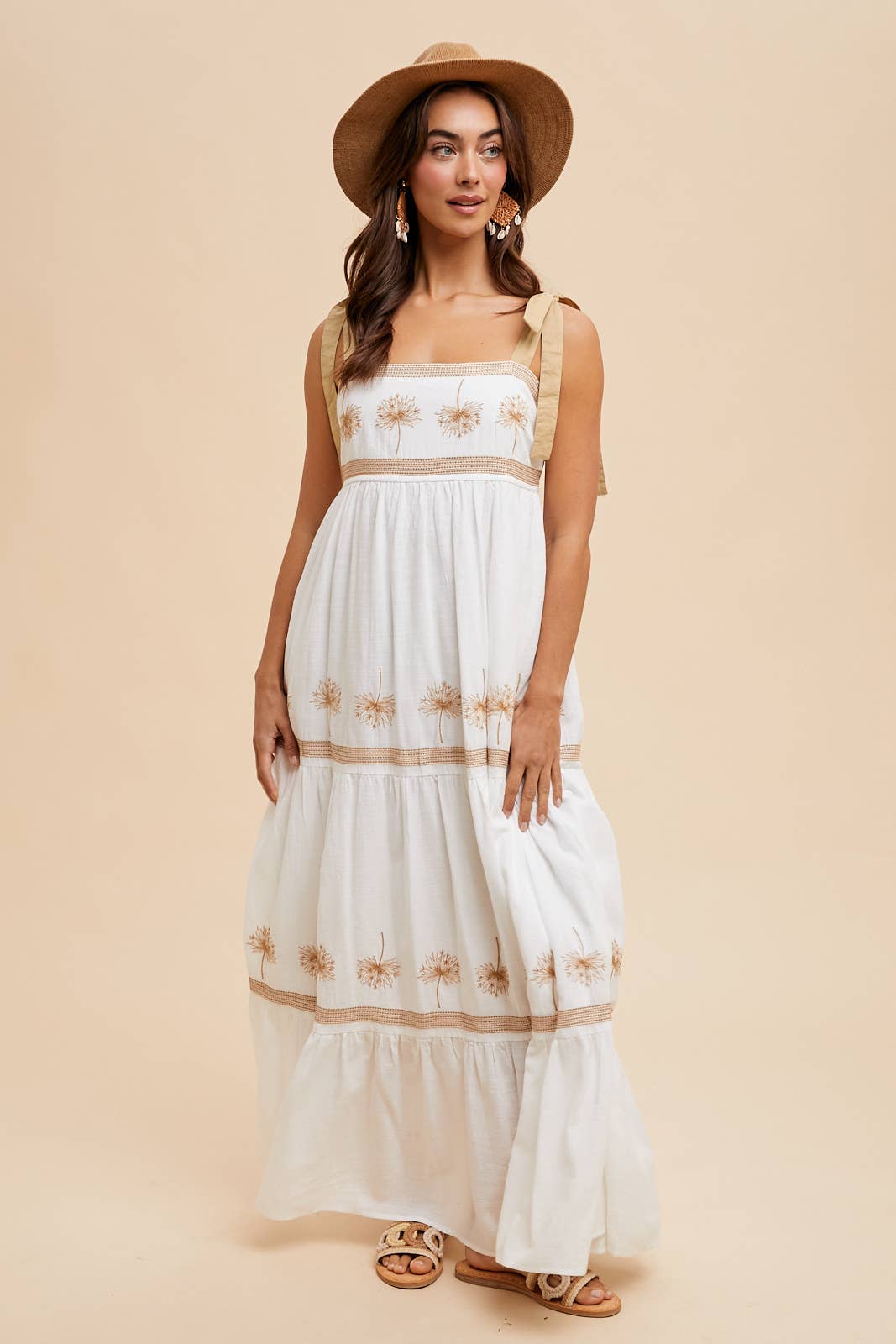 EMBROIDERED MAXI DRESS